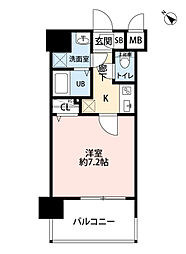 サヴォイソリディティ 1Kの間取図画像