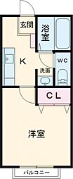 アティーク・ヒラト 1Kの間取図画像