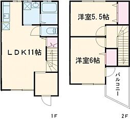 オリエントハイツ1 2LDKの間取図画像