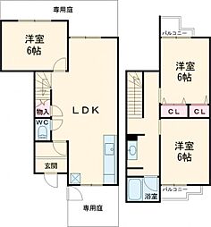 鈴蘭泉台第2住宅5号棟 3LDKの間取図画像