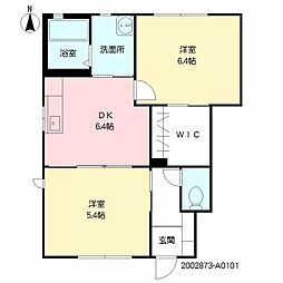 メゾンドレスポアール2 2DKの間取図画像