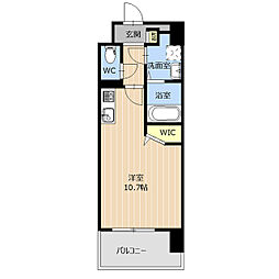 グランディア蓮台寺 1Kの間取図画像