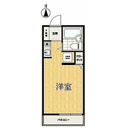 エクセルハイツコジマ ワンルームの間取図画像
