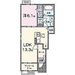 スケールI 1LDKの間取図画像