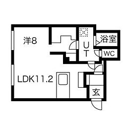 レブニーズザ・レジデンスN21 1LDKの間取図画像
