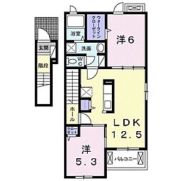 ヴァンガードハウス1 2LDKの間取図画像