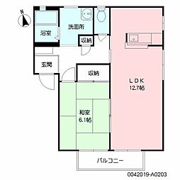 ウィステリア 1LDKの間取図画像