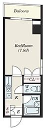 S-FORT八王子 1Kの間取図画像