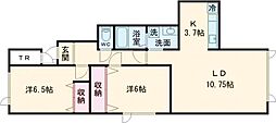 NKカムイ 2LDKの間取図画像