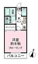 レオガーデン伍拾六番館 1Kの間取図画像