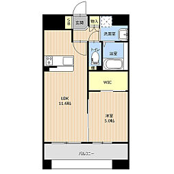 LIBTH坪井 1LDKの間取図画像