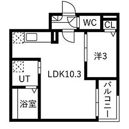 Jack kamezakitakaneI 1LDKの間取図画像