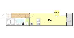 越谷市千間台西4丁目アパート ワンルームの間取図画像