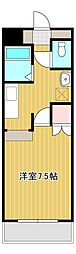 パルコート佐藤 1Kの間取図画像