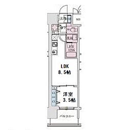 大阪市中央区松屋町住吉マンション 1LDKの間取図画像