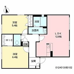 コートビレッジ本鳥栖B 2LDKの間取図画像