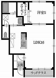 PeaceDelightA棟 1LDKの間取図画像