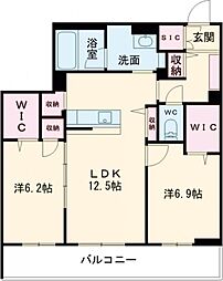 Seaside House 2LDKの間取図画像