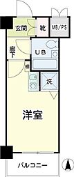ニックアーバンスピリッツ川崎 ワンルームの間取図画像