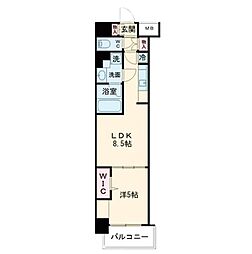 Urbanex梅田中崎町2 1LDKの間取図画像
