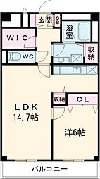 コーポエバーグリーン 1LDKの間取図画像