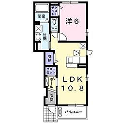 ベルフィオーレ 1LDKの間取図画像