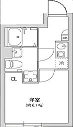 グランパーク大山 1Kの間取図画像