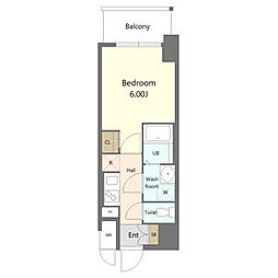 S-RESIDENCE植田asolea(アソレア) FR・家具家電キャンペーン実 1Kの間取図画像