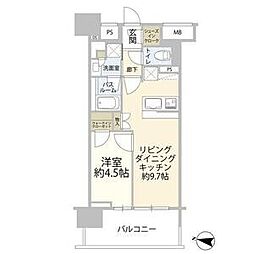 オープンレジデンシア金山熱田ザコート 1LDKの間取図画像