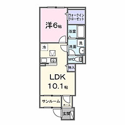 グレイスサイトG 1LDKの間取図画像