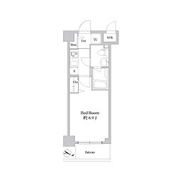 ドゥーエ新川崎 1Kの間取図画像