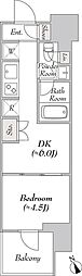 ウエリスアーバン水天宮前 1DKの間取図画像