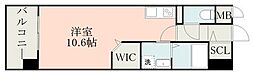 ノールエスト ワンルームの間取図画像