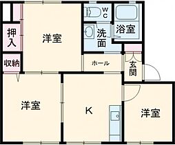 フレグランス古宮 3Kの間取図画像