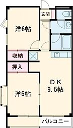 ロワール市川 2DKの間取図画像