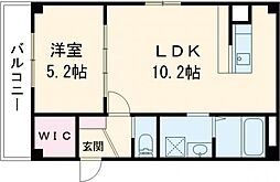 吹田市山手町2丁目マンション 1LDKの間取図画像