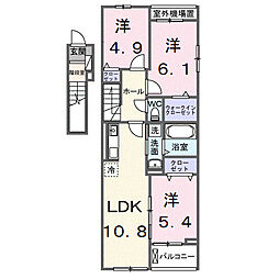 仮称 シエル白岡 II 3LDKの間取図画像