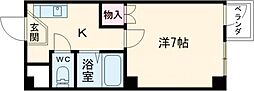 パレ千郷 1Kの間取図画像