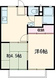 前の山ハイツ 2Kの間取図画像