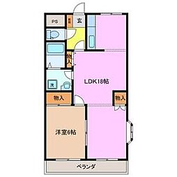 ロイヤルヒルズ21 1LDKの間取図画像