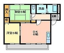 エクランシェルテ 2LDKの間取図画像