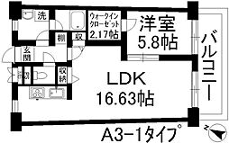 アーバンハイツ住乃江 1LDKの間取図画像