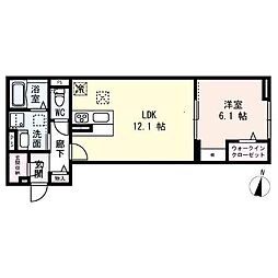 Casa Liberty Balance Third 1LDKの間取図画像