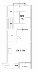 メゾンソルトイン 1LDKの間取図画像