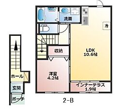 グランフェリス 1LDKの間取図画像