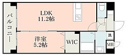 ウエルス 1LDKの間取図画像