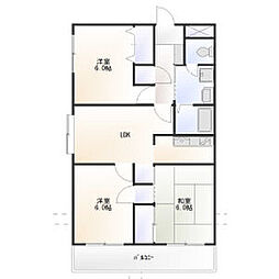 太田リッチコンドミニアム 3LDKの間取図画像