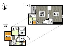 ADC高島リブレ 1Kの間取図画像