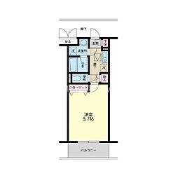 ボナール浜松WEST 1Kの間取図画像