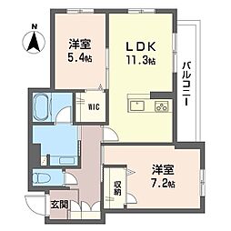 セターレ 2LDKの間取図画像